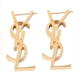 YSL Gold Monogram Earrings🫢😍